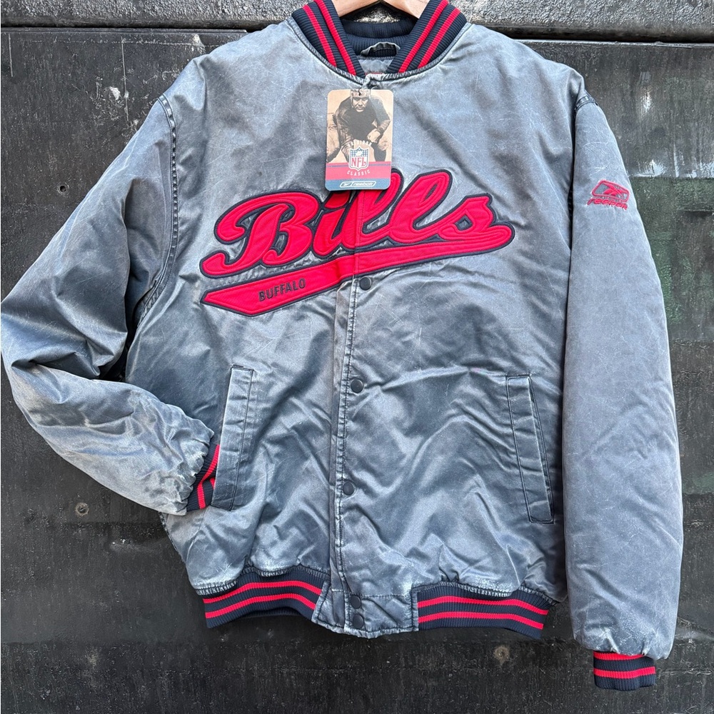 Buffalo Bills NFL Vintage Reebok Bomber Varsity Jacket NWT Medium